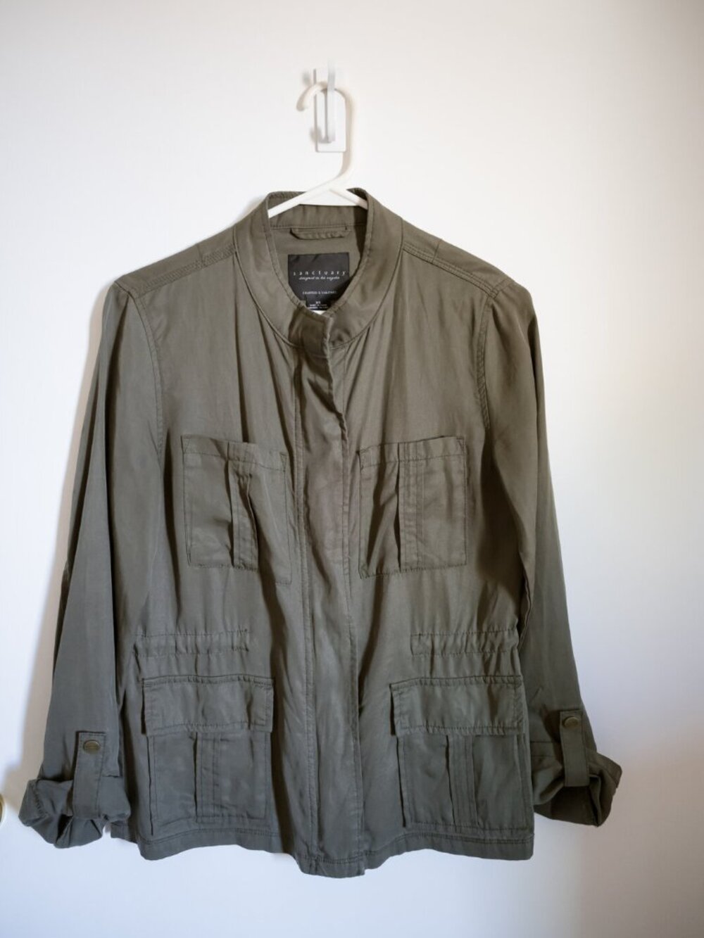 Sanctuary Army Green Lyocell Utility Jacket XS